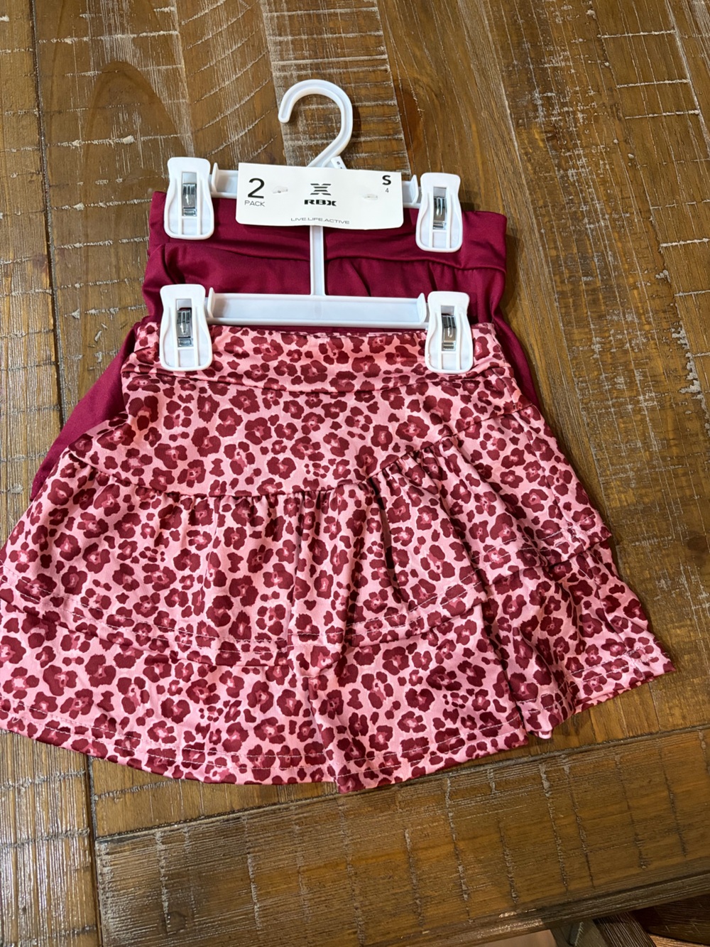 RBX Pink Leopard Print Ruffle Mini Skirt